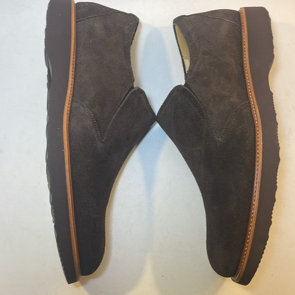 Samuel Hubbard Brown Nubuck Leather Slip-On Loafers Frequent Traveler Men’s 10 M - Picture 4 of 9